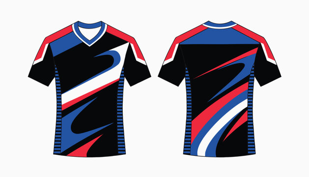 Dynamic Wave Swish Sports Jersey Vector Template Set