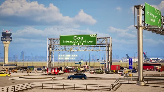 Goa International Airport Plane Landing