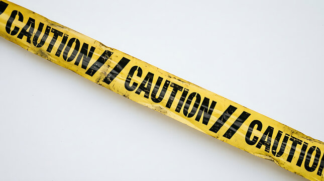 Yellow caution tape blocking off an area