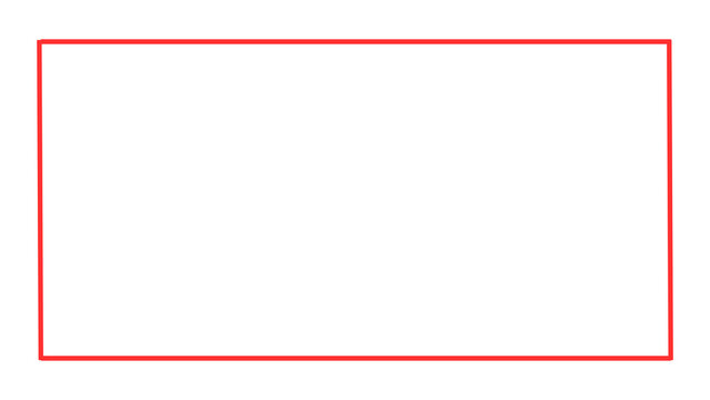 Simple red rectangle frame border