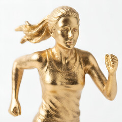 Fototapeta premium Trophée de course et Récompense d'athlétisme en or