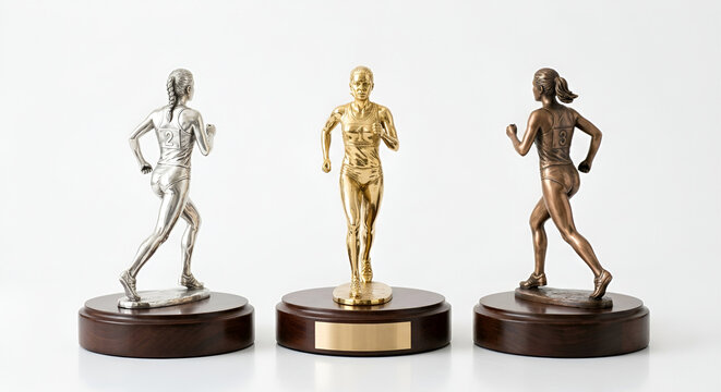 Troph&eacute;e de course et R&eacute;compense d'athl&eacute;tisme en or