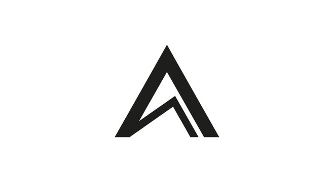 Modern abstract letter a triangle icon