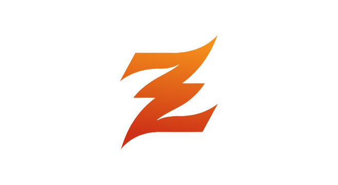 Modern stylized orange z letter logo