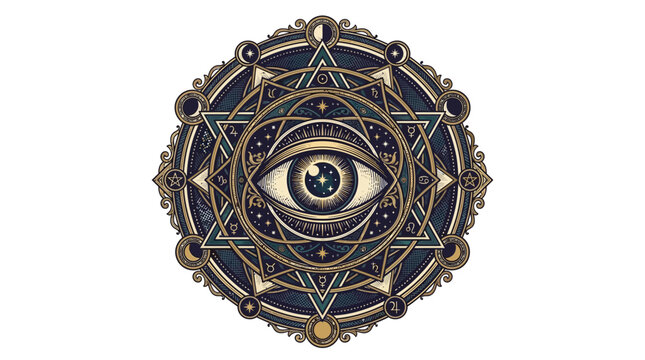 Esoteric All Seeing Eye Sacred Geometry Mandala