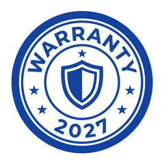 Fototapeta premium Warranty Stamp Blue Vector Seal for Product Guarantee Quality
