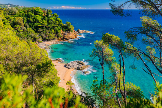 Cala Boadella, Lloret de Mar, Costa Brava in Spain's Catalonia region