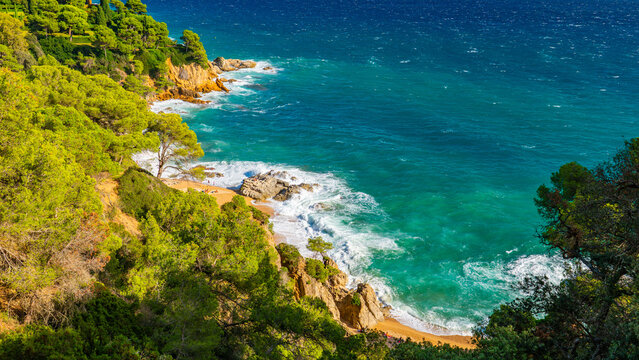 Cala Boadella, Lloret de Mar, Costa Brava in Spain's Catalonia region
