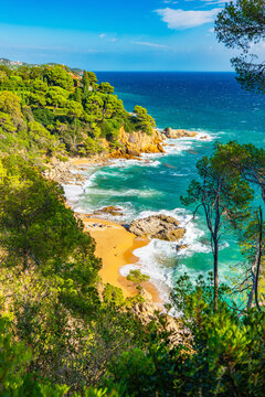 Cala Boadella, Lloret de Mar, Costa Brava in Spain's Catalonia region