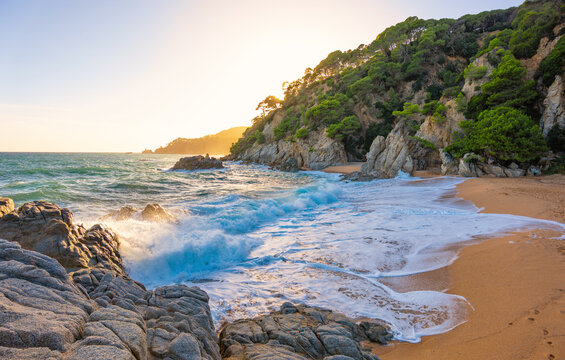 Cala Boadella, Lloret de Mar, Costa Brava in Spain's Catalonia region