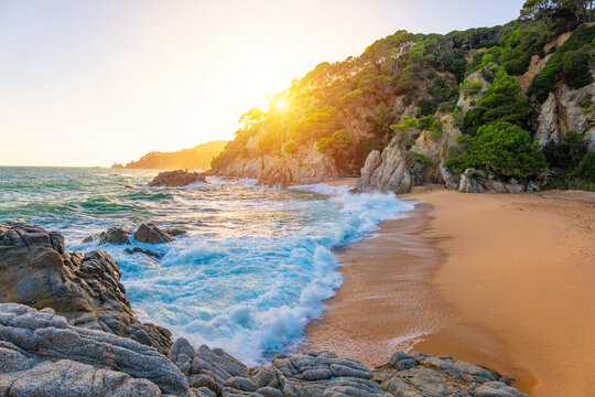 Cala Boadella, Lloret de Mar, Costa Brava in Spain's Catalonia region