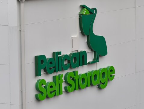 Stockholm, Sweden-Nov.28th 2025: Pelican Self Storage company brand logo