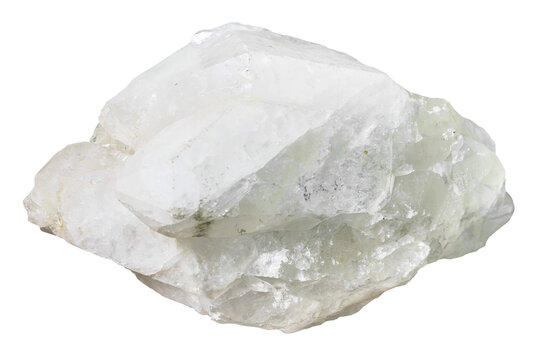 specimen of mineral from geological collection - quartz rock isolated on white background from Middle Urals