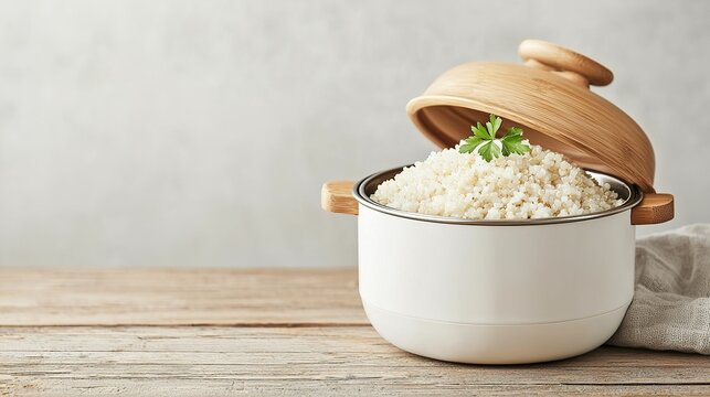 Rice cooker used for making quick and healthy steamed meals