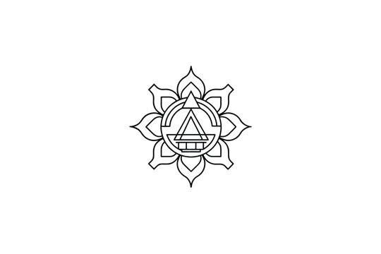 Energy centers hindu symbol design vector