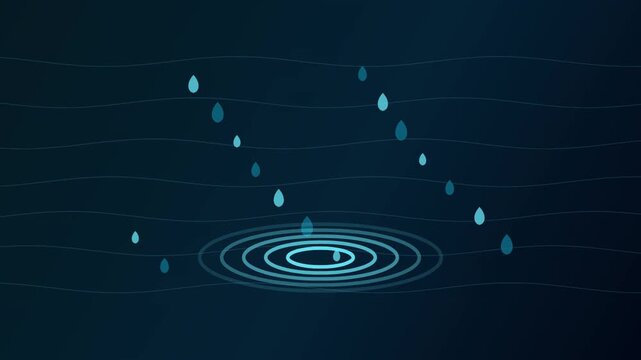 Rainfall Ripple Pool 3 Abstract Water Loading Animation Loop