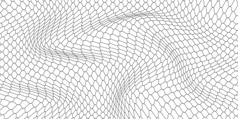 Soccer goal mesh, fishnet pattern or fish net background, vector seamless texture. Black rope net pattern on white, fishing of football goal or sport net and fishnet with knot grid or wire netting © Nur