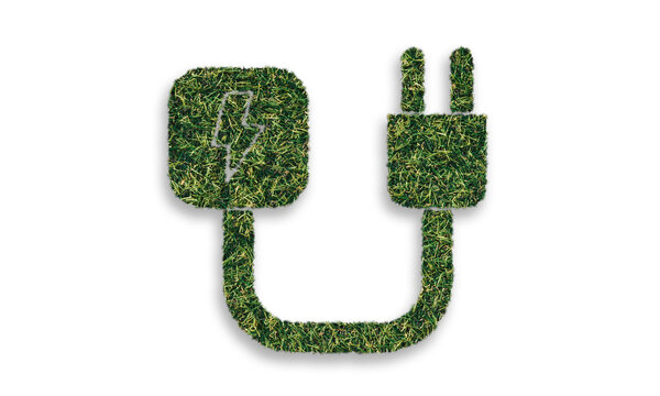 Grass texture charging plug environment concept.