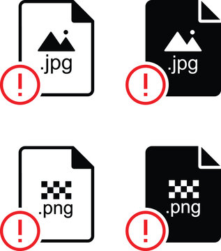 File Icons With Error Warnings Representing Corrupted Documents On White Background