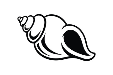Simple black and white snail illustration vector © Md. Alamin Mia