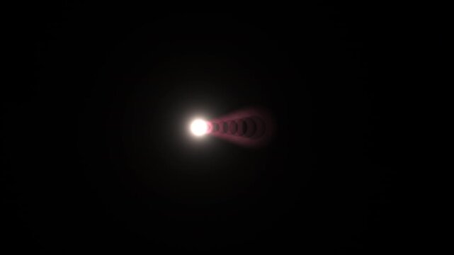 Motion of light with circular patterns appearing from the center