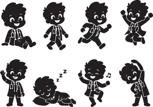 Cartoon Girl and Boy Character Set Collection with Cute Children Avatars Smiling Kids Faces and Diverse People Flat Vector Illustration Isolated on White Background