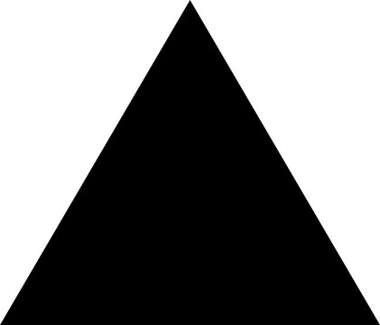 Black equilateral triangle geometric shape