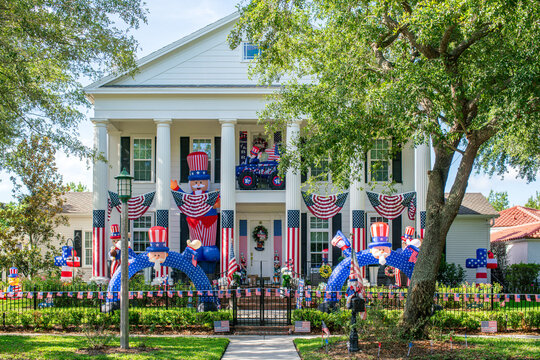 American Independence Day front porch decor
