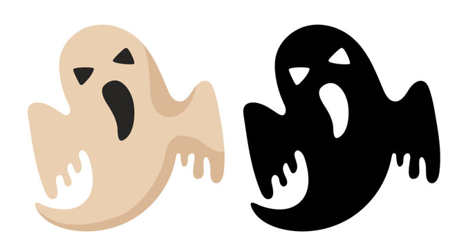 Ghost vector illustration. Vector clipart isolated on white background.