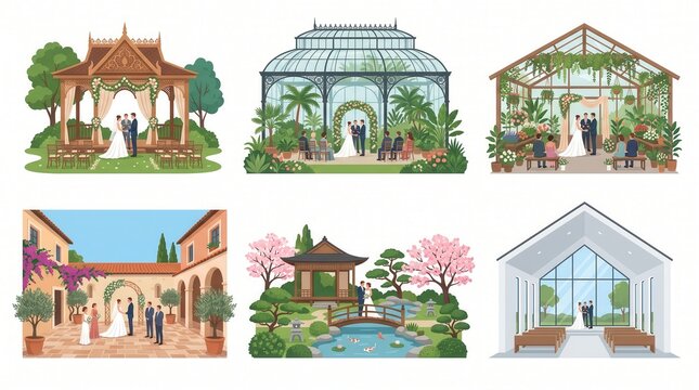 Wed at 6 beautiful venues: gardens, chapels, greenhouses