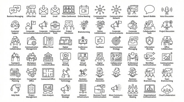 The illustrations showcase various icons representing different categories and file types in a digital library setting with multiple objects.