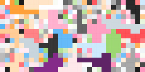 Unique Abstract Digital Pixel Glitch Noise Error Screen Design. Modern-style video glitch effect overlay background. © Sukkur Floris