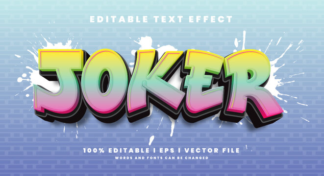 Editable joker 3d text effects