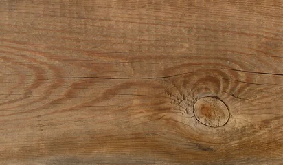 Rustic Wood Texture Background with Natural Tree Plank Pattern and Hardwood Knot © Serghei V