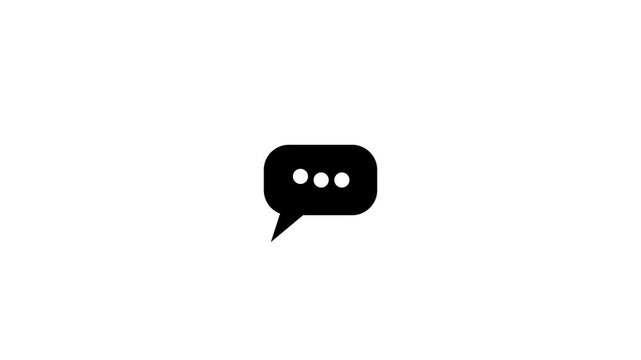 Simple style thought or speech bubble animation.