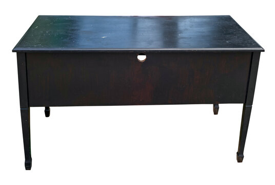 Isolated old black table