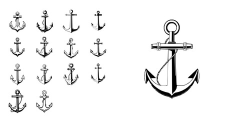 Anchor Icon Upright Balanced Composition Outline Icon © P_edits