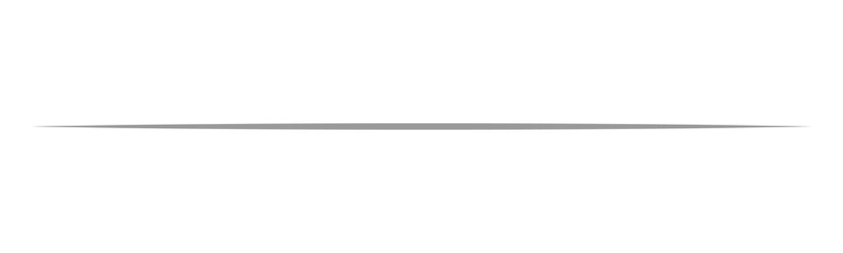 Gray Thin Horizontal Line Isolated on Transparent Background PNG