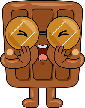 Cute Chocolate Character Vector Illustration