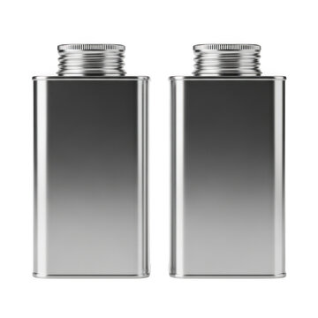 Two identical gray batteries side by side