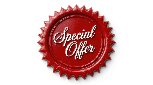 Red Special Offer bottle cap on white background