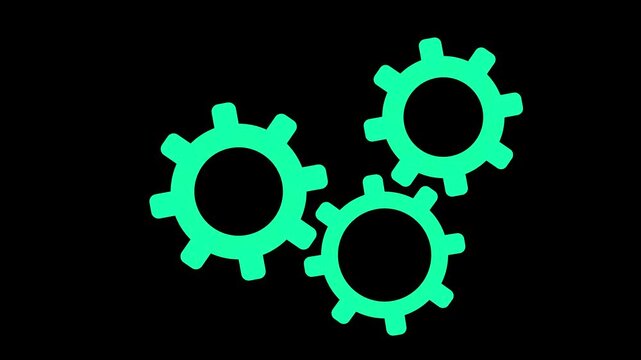 Gear setting vector icon set. Isolated black gears mechanism and cog wheel on background. on white background flat vector design.