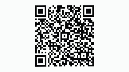Fototapeta premium Qr Code Silhouette On White Background Digital Encoding System