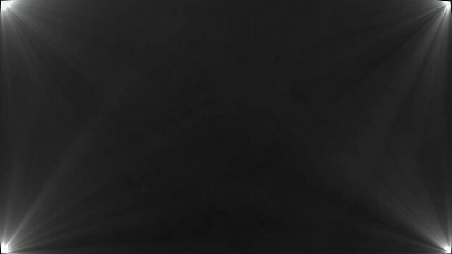 Shine or sun effect on cc light ray animation. bright, flare footage a Isolated light rays animation. Shine of sun effect and white cc light ray animation. black background 4k video 