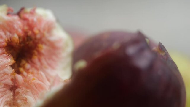 Fig slice fresh fruit farming harvesting agriculture food ingredient k fruit 영암 무화과 과일 조각 신선 농사 재배 수확 농업 한국 식재료 디저트 식품 가을 과육