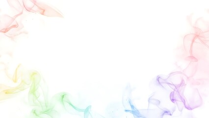 Fototapeta premium Rainbow ink smoke swirl artistic background element