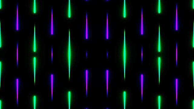 Purple and Turquoise Neon Lights Drops to Center Background VJ Loop in 4K