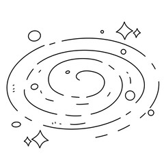 Starry spiral swirls form cosmic dance © iJstock