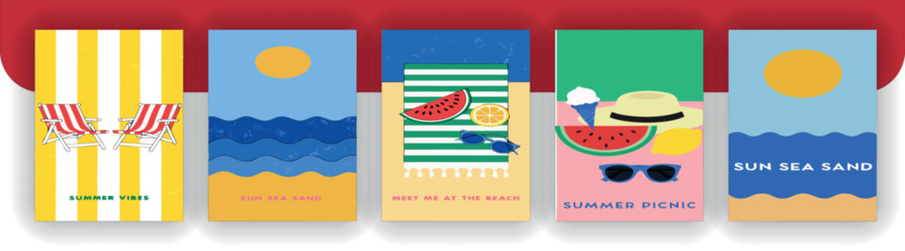 summer  flyer vecter  illustration
