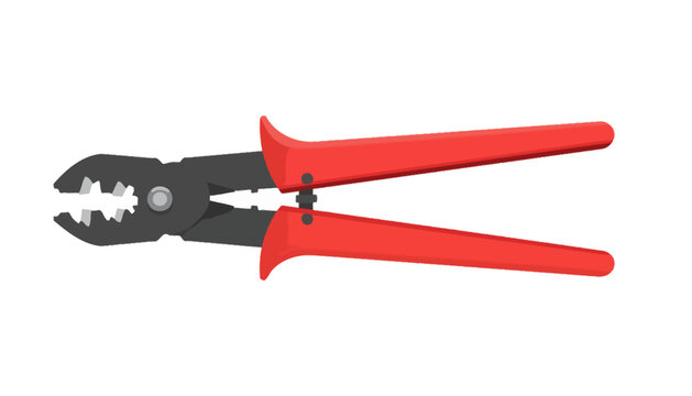 Red handled wire cutting pliers tool.